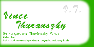 vince thuranszky business card