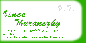 vince thuranszky business card